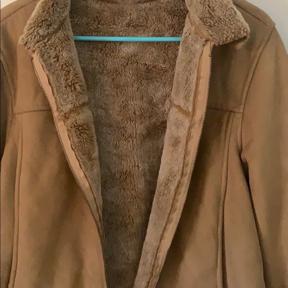 Suede jacket with fur lining - Picture 2 of 3
